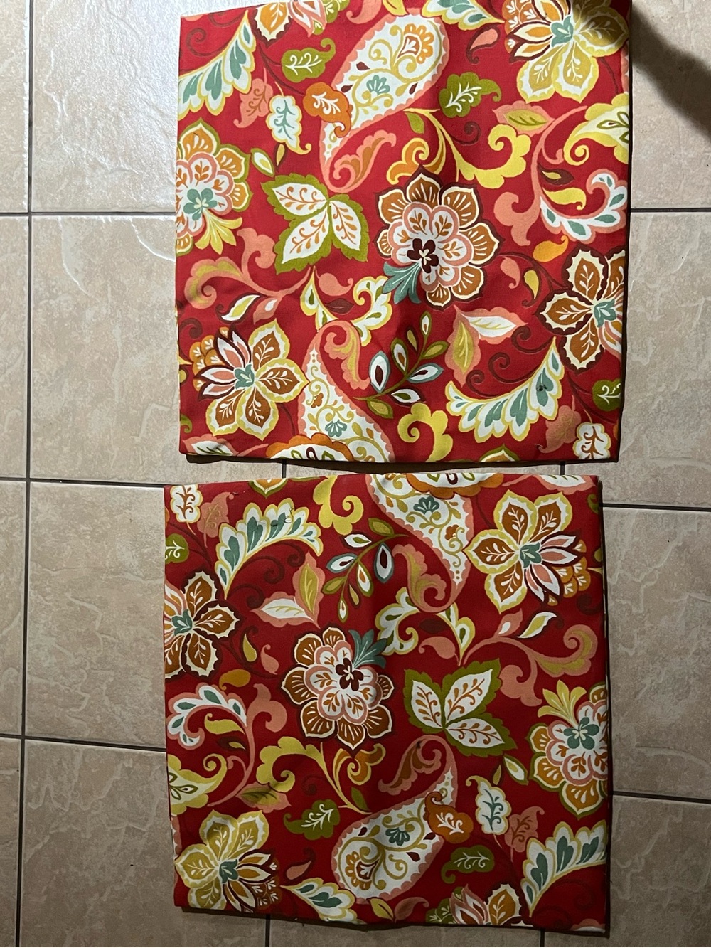 Red Floral Decorative Pillow Covers Vibrant Multicolor Print